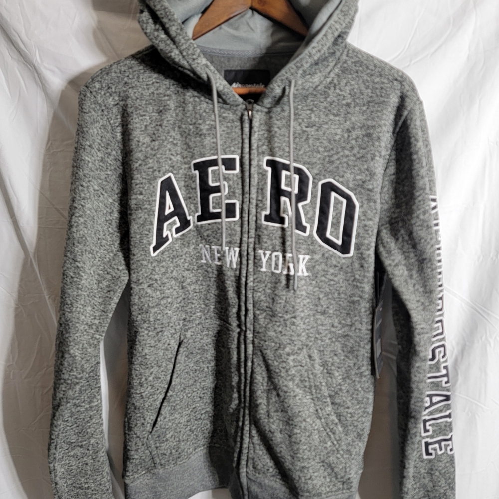 Aeropostale Gray Hoodie with White Lettering